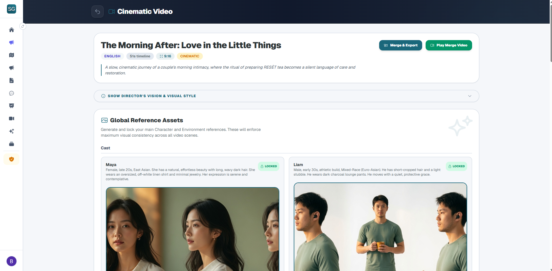 Film Casting Actor Lock Profiles Configurations